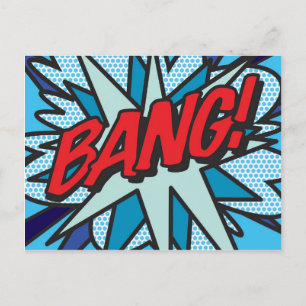 BANG Fun Retro Comic Book Pop Art Postcard