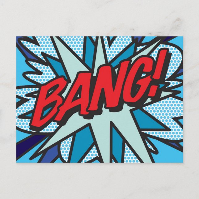 BANG Fun Retro Comic Book Pop Art Postcard (Front)