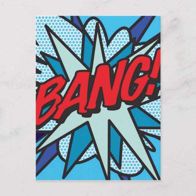 BANG Fun Retro Comic Book Pop Art Postcard (Front)