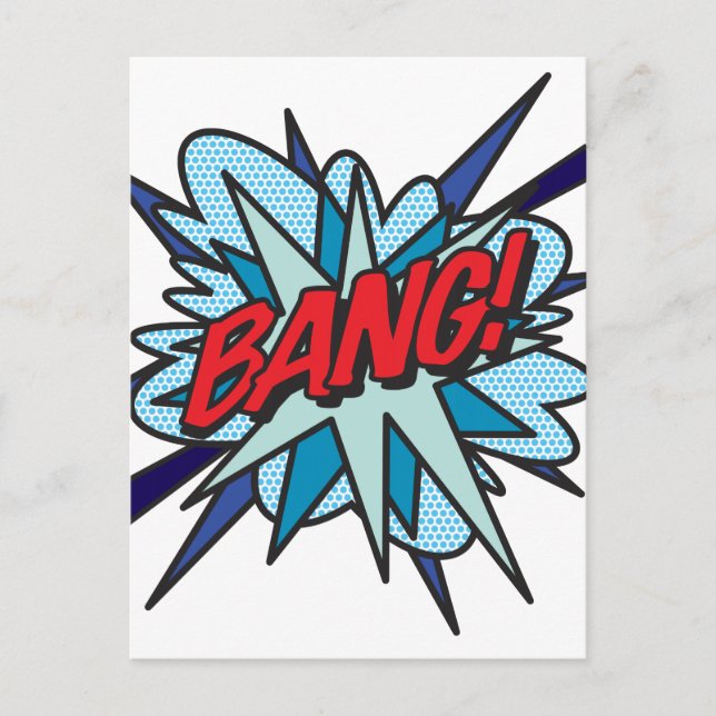BANG Fun Retro Comic Book Pop Art Postcard (Front)