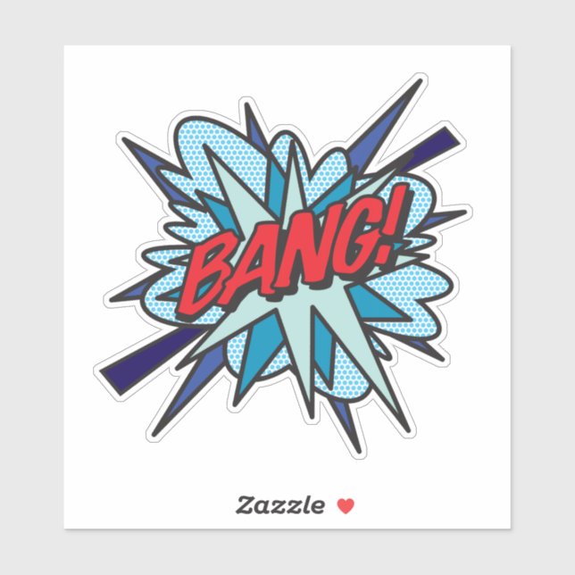 BANG Fun Retro Comic Book Pop Art Sticker (Sheet)