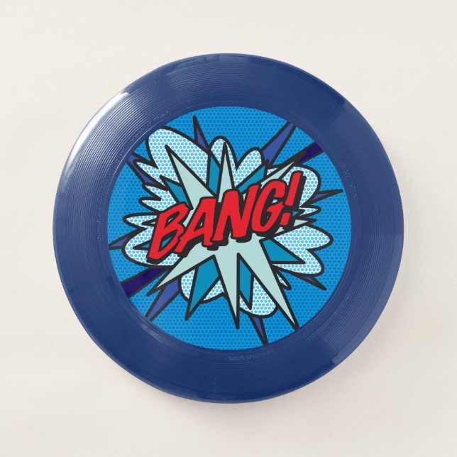 BANG Funny Cool Modern Comic Book Quote Wham-O Frisbee (Front)