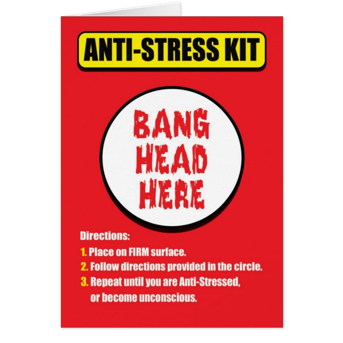 Bang Head Here Anti Stress Card