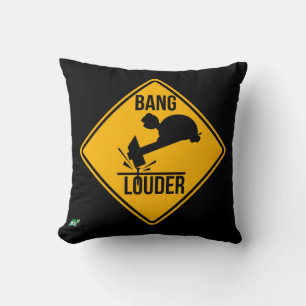 Bang Louder Turtally Awesome throw pillow