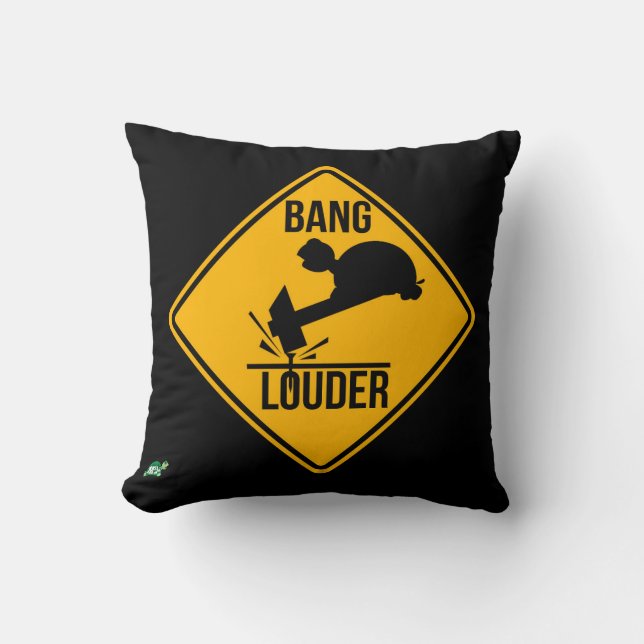 Bang Louder Turtally Awesome throw pillow  (Front)