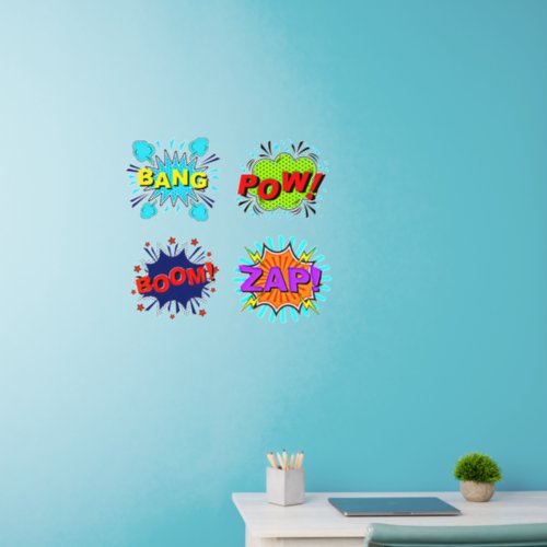 Bang Pow Boom Zap  Pop Art   24 Wall Decal