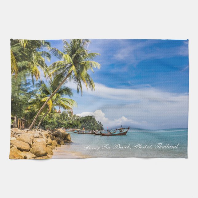 Bang Tao Beach, Phuket, Thailand Kitchen Towel (Horizontal)