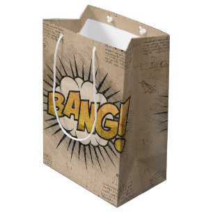 BANG! Vintage Comic Book Steampunk Pop Art Medium Gift Bag