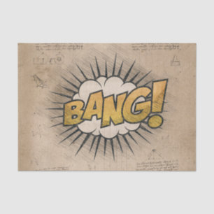 BANG! Vintage Comic Book Steampunk Pop Art Tissue Paper