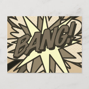 BANG Vintage Fun Retro Comic Book Pop Art Postcard
