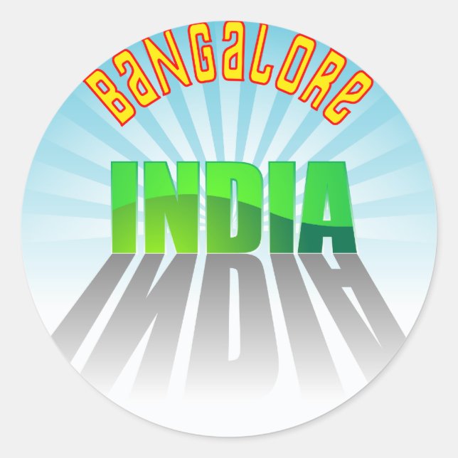 Bangalore Classic Round Sticker (Front)