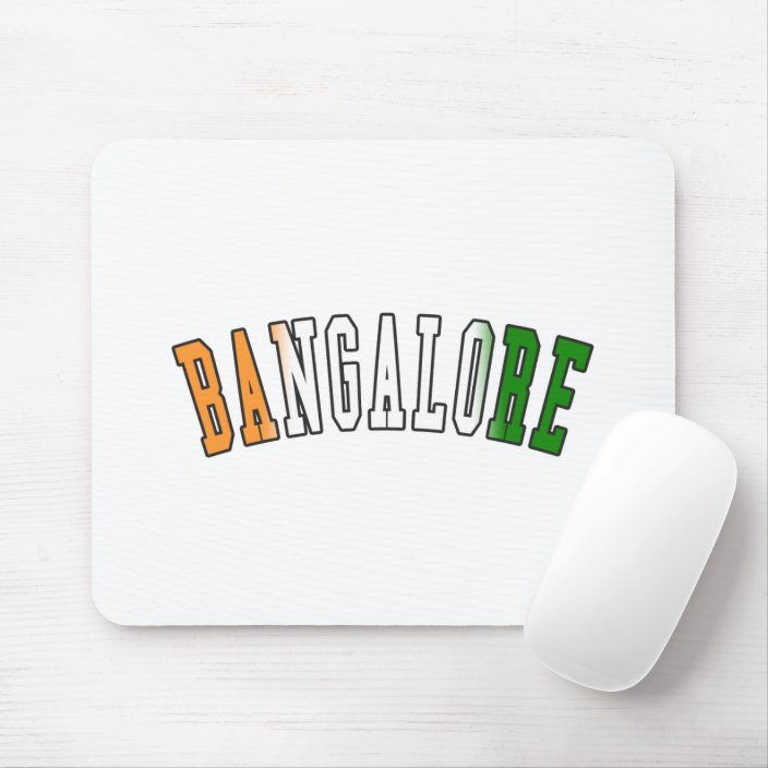 Bangalore in India National Flag Colors Mouse Pad