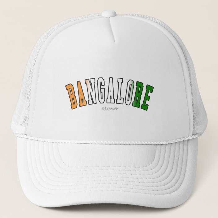 Bangalore in India National Flag Colors Trucker Hat