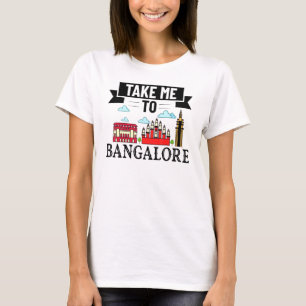 Bangalore India City Skyline Map Travel 12 T-Shirt