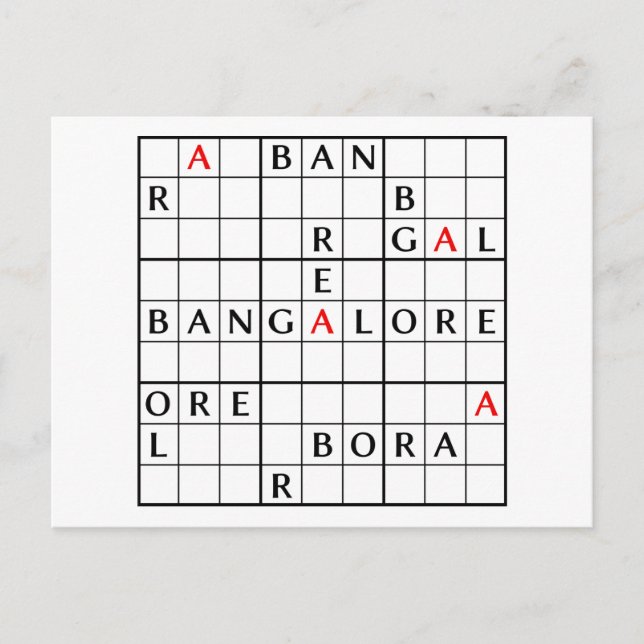BANGALORE POSTCARD (Front)