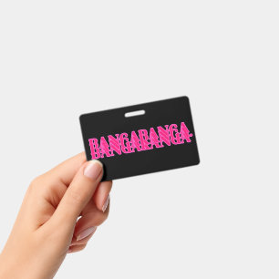 Bangaranga Song Lyric Word (Hot Pink) Badge