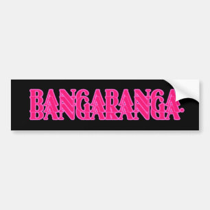 Bangaranga Song Lyric Word (Hot Pink) Bumper Sticker