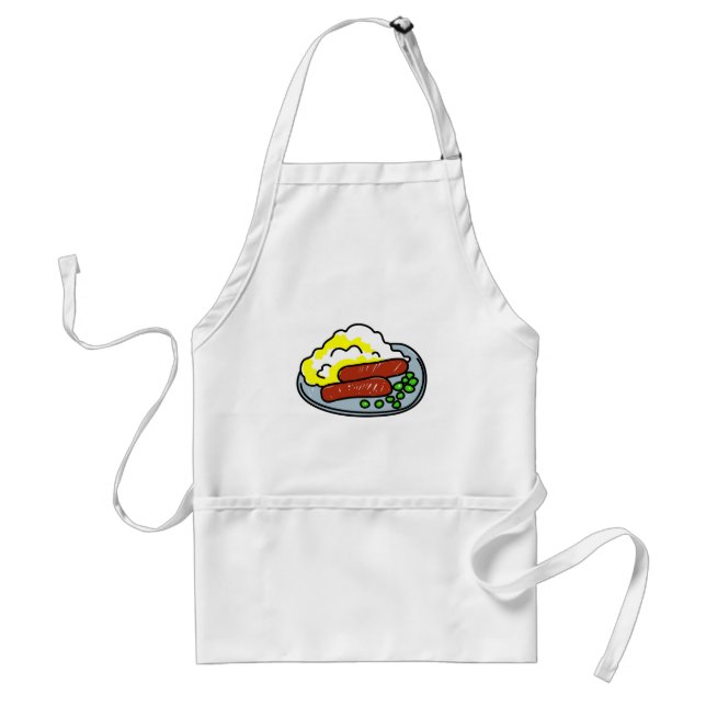 bangers-and-mash adult apron (Front)
