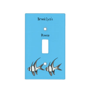 Banggai cardinalfish cartoon illustration  light switch cover