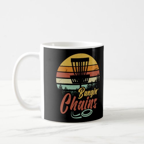 Bangin Chains Disc Golf Player Frisbee Golf Retro Coffee Mug