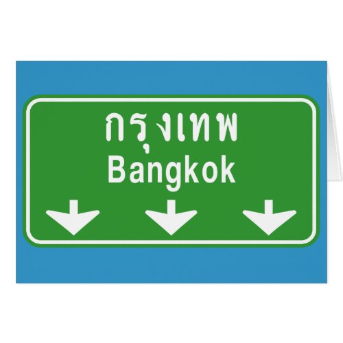 Bangkok Ahead Watch Out  Thailand Traffic Sign 