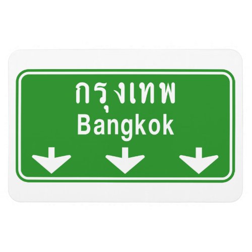 Bangkok Ahead Watch Out  Thailand Traffic Sign  Magnet