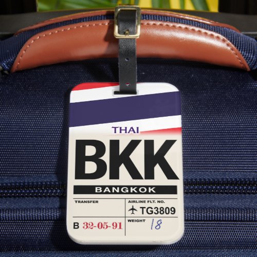 Bangkok BKK Thailand Airline Luggage Tag
