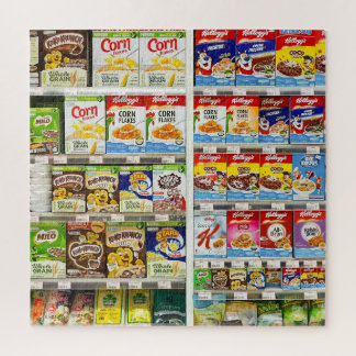 Bangkok Cereal Shelves: Foodland Editorial Jigsaw Puzzle
