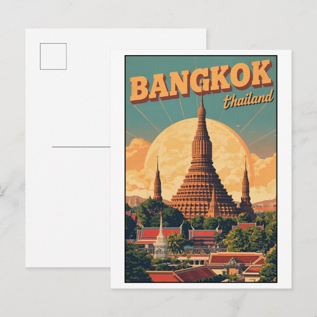 Bangkok city  Wat Arun - Thailand travel gifts Postcard (Front/Back)