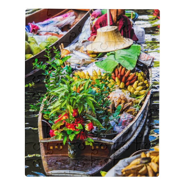 Bangkok | Floating Market Jigsaw Puzzle (Puzzle Vertical)