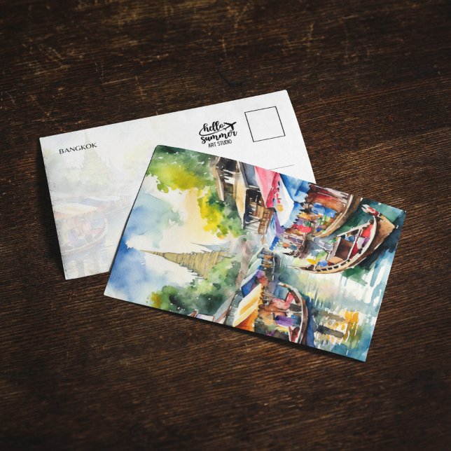 Bangkok Floating Market Thailand Postcard (Creator Uploaded)