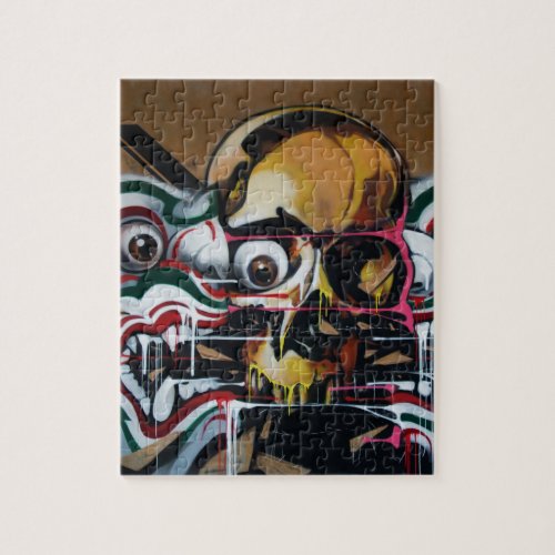 Bangkok Skull Graffiti Jigsaw Puzzle