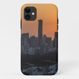 Bangkok skyline sunset panorama iPhone 11 case