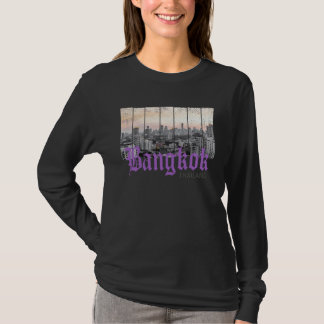 Bangkok Skyline Sunset Vintage BKK Thailand Souven T-Shirt