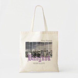 Bangkok Skyline Vintage BKK Retro Thailand Design Tote Bag