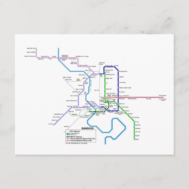 Bangkok subway postcard (Front)