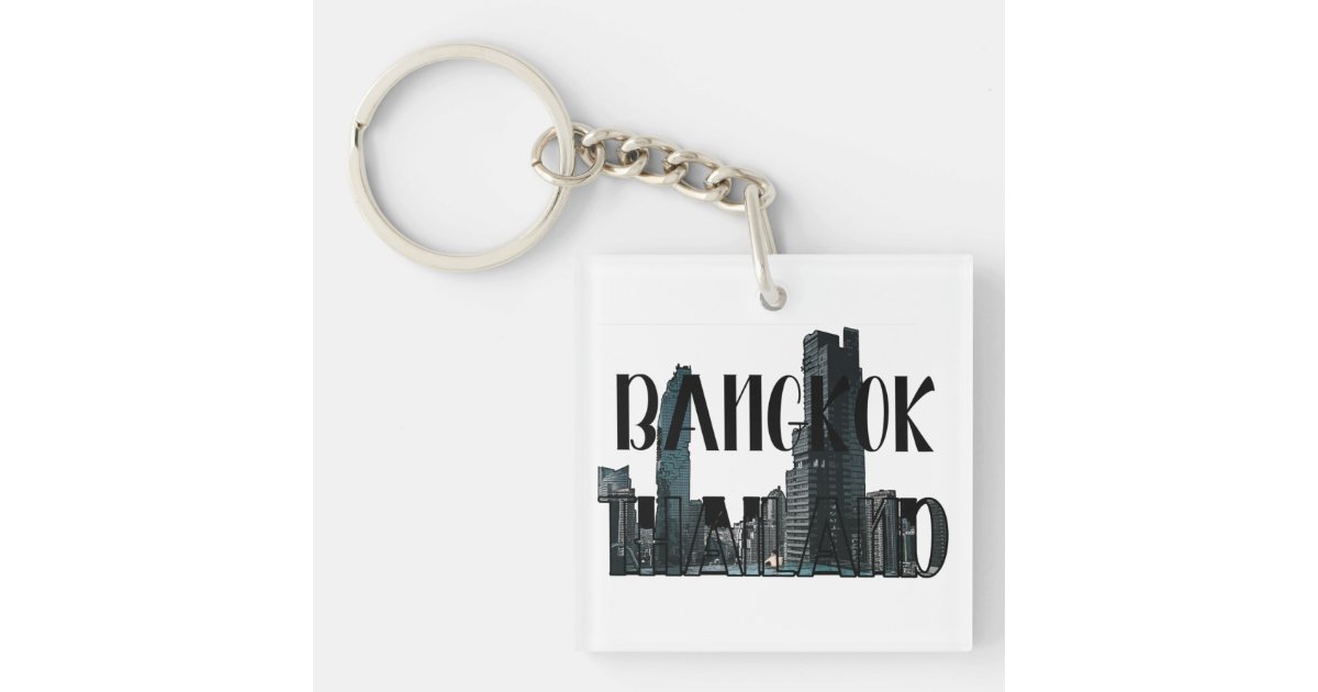 Bangkok Thailand City, Travel, Thai Keychain Zazzle