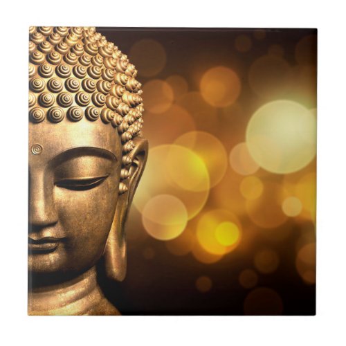 Bangkok Thailand  Gold Buddha Ceramic Tile