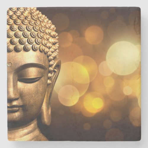 Bangkok Thailand  Gold Buddha Stone Coaster