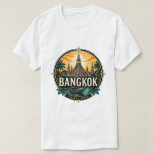 Bangkok Thailand Luxury Temple Skyline T-Shirt