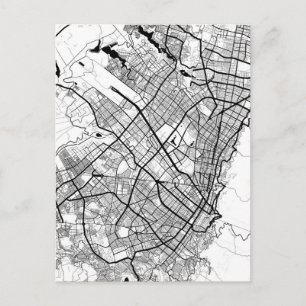 Bangkok Thailand Map Postcard