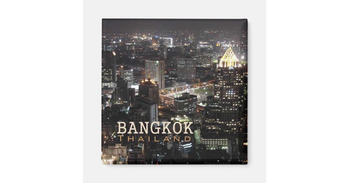 Bangkok Thailand Nighttime Travel Souvenir Zazzle