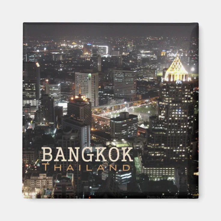 Bangkok Thailand Nighttime Travel Souvenir Zazzle