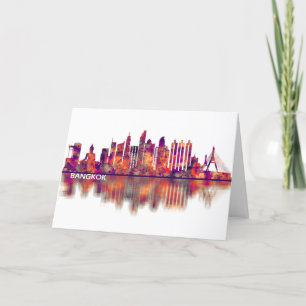 Bangkok Thailand Skyline Holiday Card