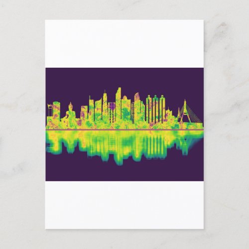 Bangkok Thailand Skyline Invitation Postcard