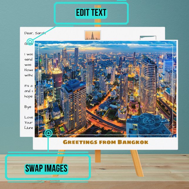 Bangkok Thailand Skyline Modern Postcard (Please enjoy our postcards and see the others in the collection.)