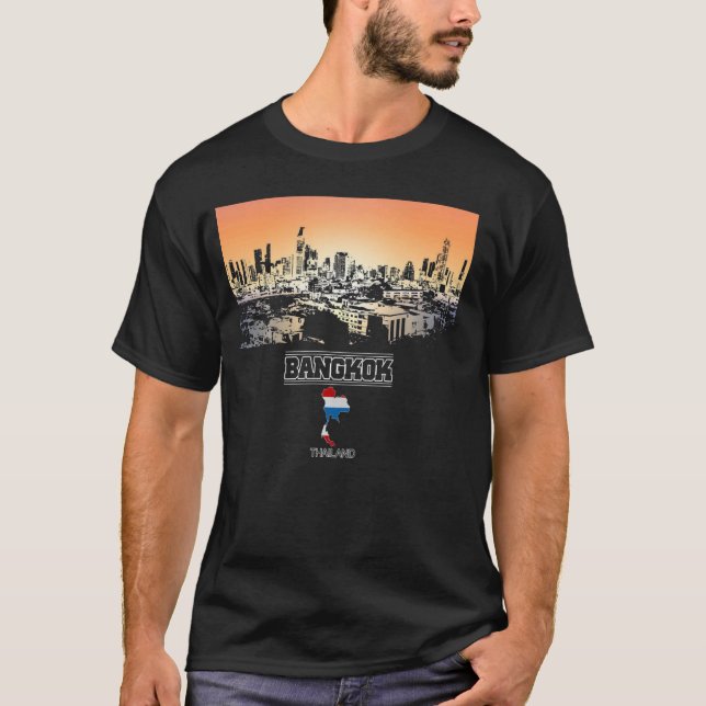 bangkok thailand Skyline Vacation Souvenir city Lo T-Shirt (Front)