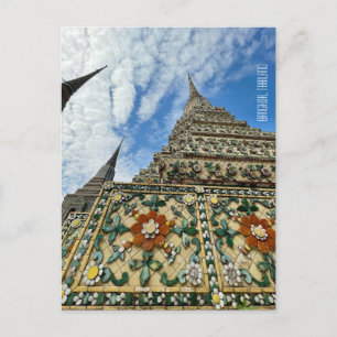 bangkok thailand stupas wat pho   postcard