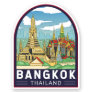 Bangkok Thailand Travel Retro Emblem Sticker