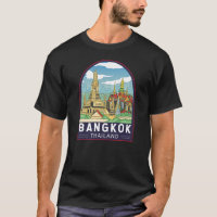 Bangkok Thailand Travel Retro Emblem